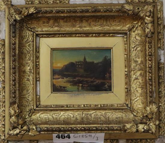 John Joseph Hughes, oil on board, Dunblane, Scotland, inscribed verso, 7 x 9cm